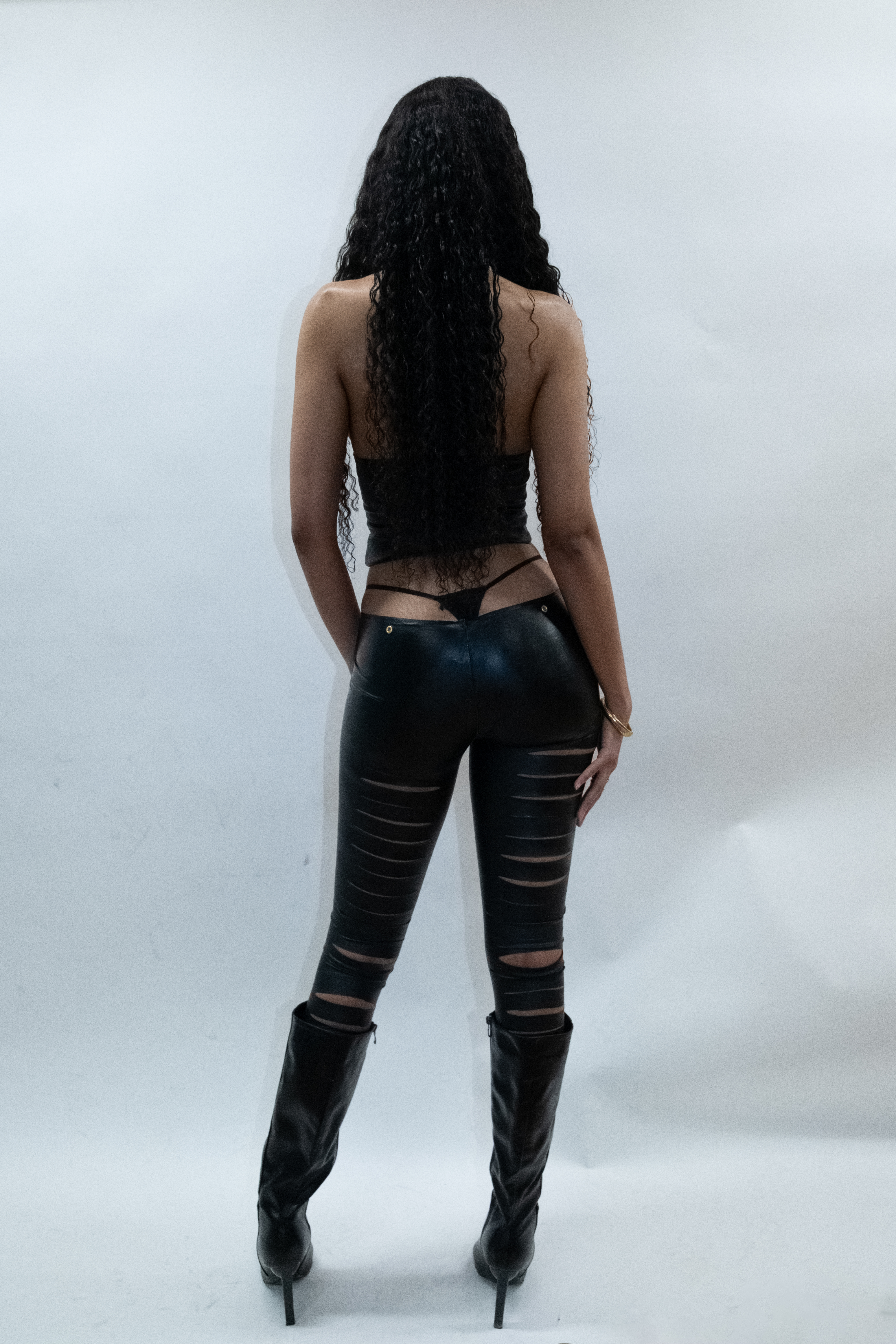 LOW RISE LEATHER PANT